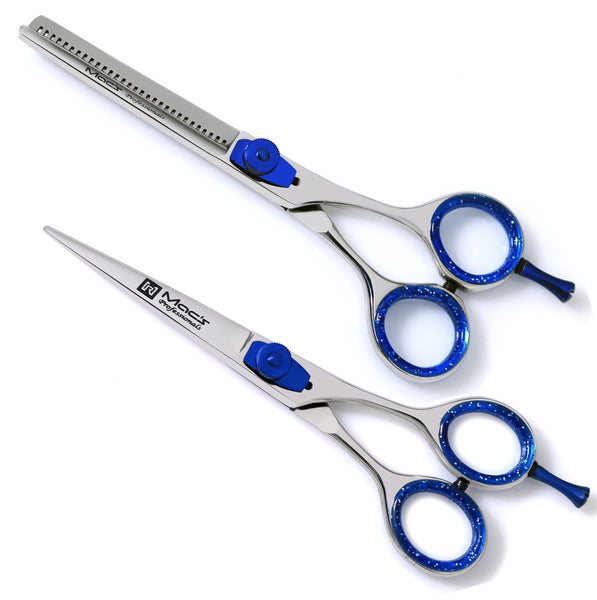 Macs Blue Titanium Ergonomic Professional Barber Razors Edge Hair Cutt –  MacsRazorProducts