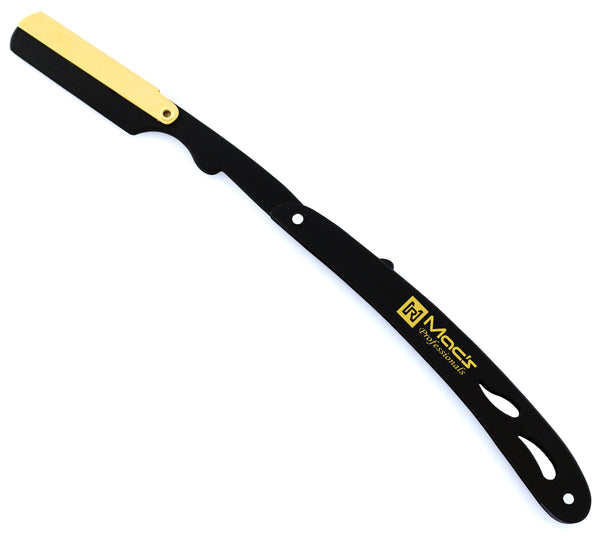 Straight Razor, Barber Razors, BLACK & GOLD COMBINATION Stainless Steel