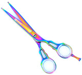 Macs Professional Titanium Barber Scissor Razors Edge Hair Cutting Scissors Set Contain 2 PCs Made Of Japanese High Grade Stainless Steel 6.5" With Black Leather Case-15053