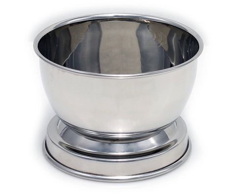 Macs Beautiful Deluxe Chrome Shaving Bowl Made Of 18/8 Stainless Steel for Shaving Soap-B2046