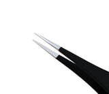 Macs BLACK 3 PCS TWEEZERS SET:- for Eyebrow Plucking, Ingrown Hair - Best for Eyebrow Hair, Facial Hair Removal - Stainless Steel Precision Sharp Tweezers for Splinters and Glass- Hair Removal Steel Pointy Ends Meet Perfectly