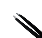 Macs BLACK 3 PCS TWEEZERS SET:- for Eyebrow Plucking, Ingrown Hair - Best for Eyebrow Hair, Facial Hair Removal - Stainless Steel Precision Sharp Tweezers for Splinters and Glass- Hair Removal Steel Pointy Ends Meet Perfectly