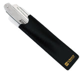 Macs Professional Barber Straight Edge Razor Safety with 300 Hi-Chromium Derby Blades - Easy Blades Replacement Mechanism - Close Shaving Men's Manual Shaver - Perfect for Barbershops - Macs-043B3