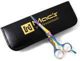 BARBER & PERSONAL HAIR CUTTING SHEARS/SCISSORS-Professional Titanium Barber Razors Edge Hair Cutting Shears 6" Macs Brand -14117
