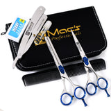 Macs Professional Barber Scissor Razors Edge Hair Cutting Scissors Set Contain 5 Pcs 6" Barber Shears /Scissors With 6" Texturizing /Thinning Shears Set Made Of Japanese High Grade Stainles Steel -15031