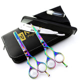 Macs Professional Titanium Barber Scissor Razors Edge Hair Cutting Scissors Set Contain 5 Pcs 6.25" Barber Shears /Scissors With 6.25" Texturizing /Thinning Shears Set Made Of  J440 Japanese High Grade Stainless Steel -15029