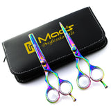 Macs Professional Titanium Barber Scissor Razors Edge Hair Cutting Scissors Set Contain 5 Pcs 6.25" Barber Shears /Scissors With 6.25" Texturizing /Thinning Shears Set Made Of  J440 Japanese High Grade Stainless Steel -15029