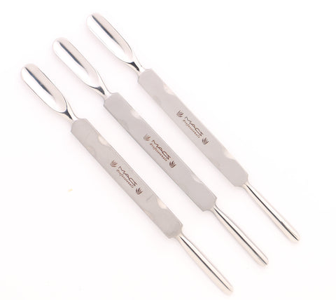 Macs Professional Manicure/Pedicure Cuticle Pusher-9mm/ 5mm- Remover & Nail Pusher Double Ended (2 In 1) Made From 100% Stainless Steel - Nail Cuticle Remover and Cleaner Ideal For Nail Art,-19-156 (3-Pusher / Cleaner)